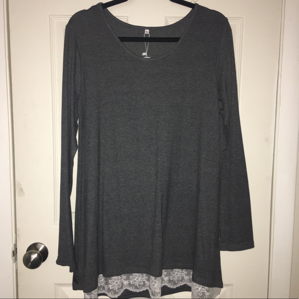 NWT Grey Tunic Top